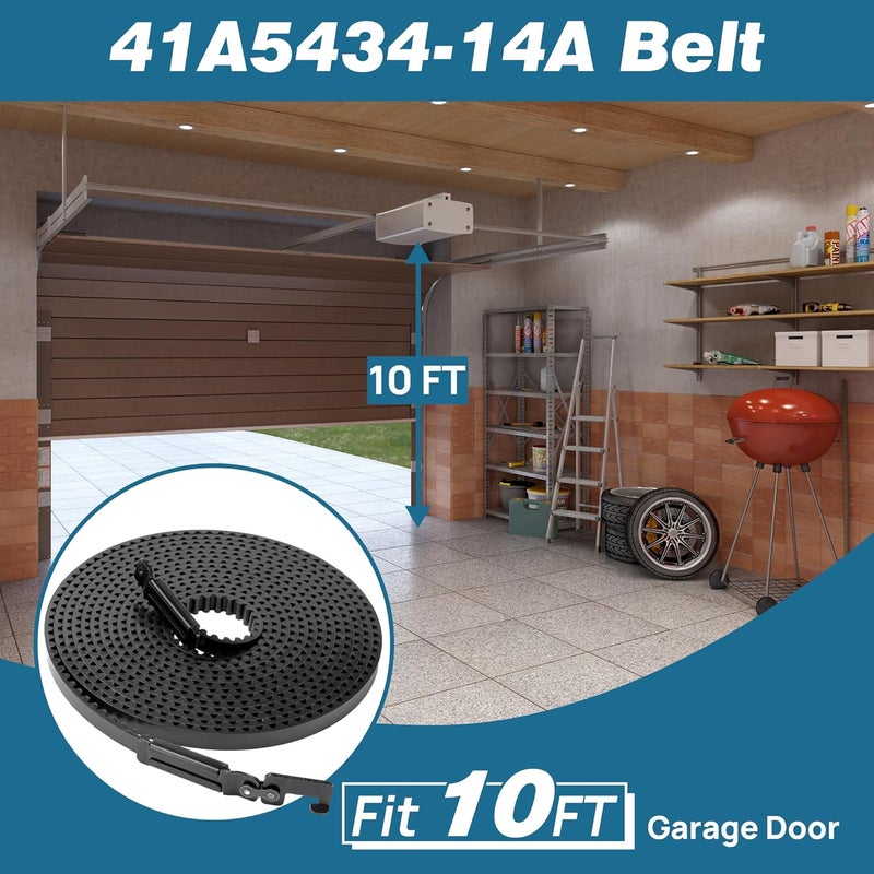 PETOX 41A5434-14A Drive Belt for 10ft High Garage Doors, 306'' Garage Door Openers Belt 41A5434-14A, Replacement Belt Compatible with Chamberlain/LiftMaster/Sentex/Whisper Belt Drive Garage Door Opener - Image 5